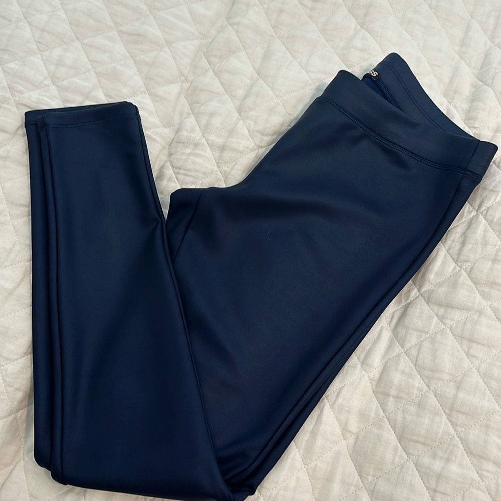 Dark Blue Leather Legging